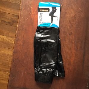 Black Leggings Synthetic Leather